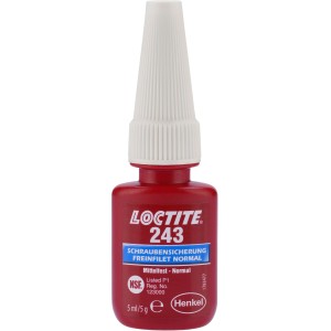 Rote Flasche Loctite 243 Schraubensicherung mittelfest, 5g.