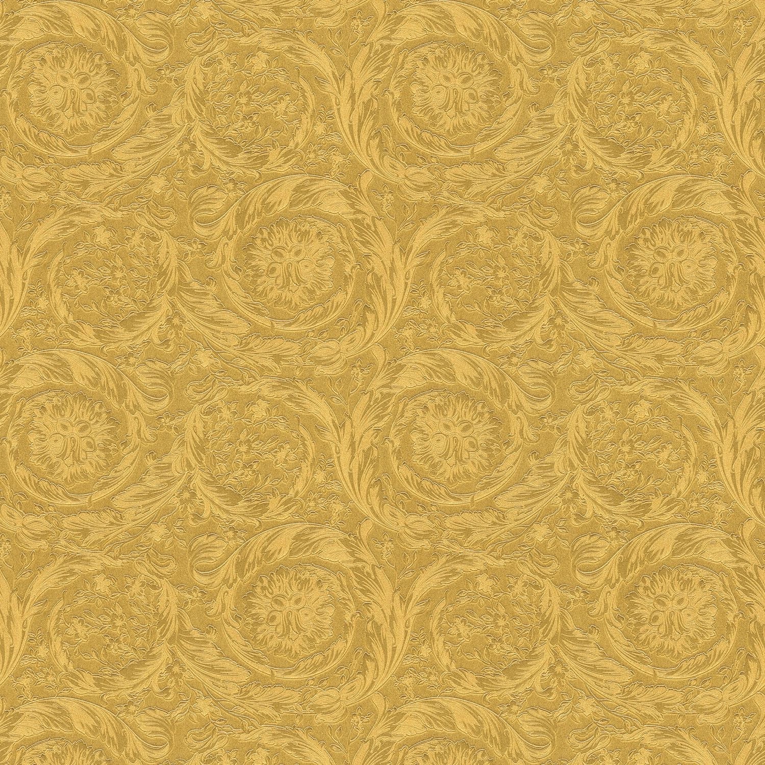 PROFHOME 366923-GU Exklusive Luxus Tapete Barock glänzend Gold Gelb 7,035 m günstig online kaufen