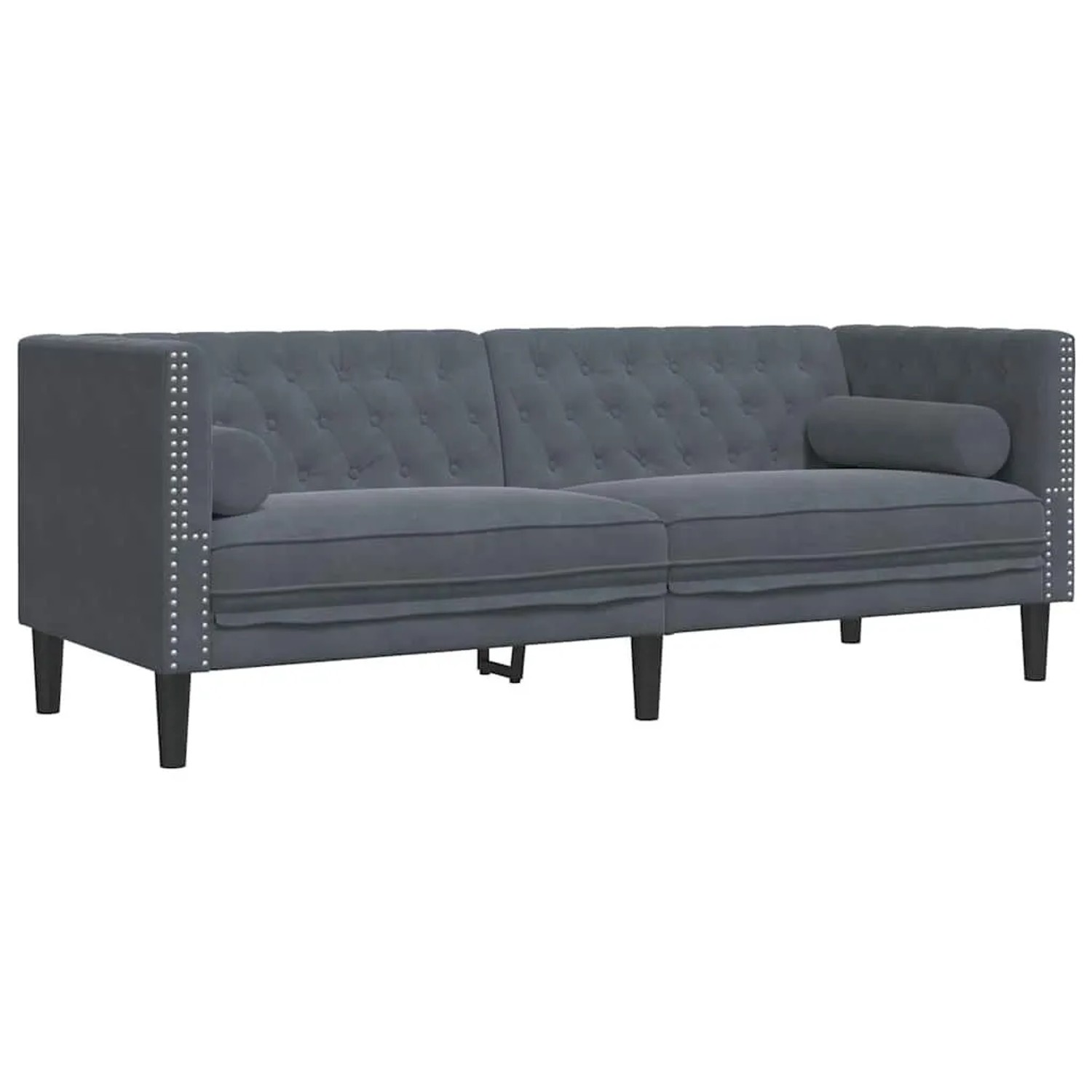 vidaXL Sofa Dunkelgrau 194 x 74,5 x 70,5 cm Samt 42013023