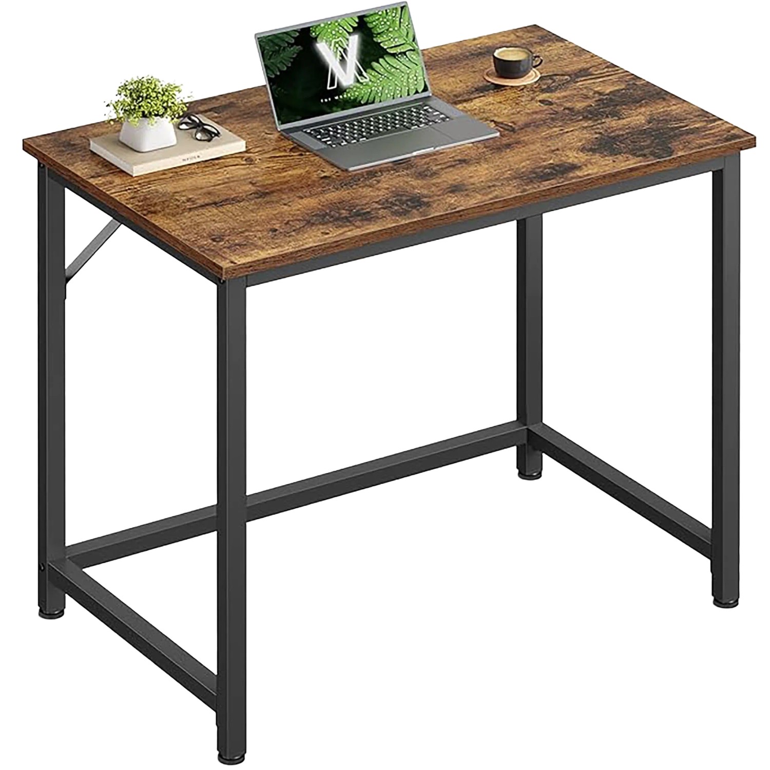 Songmics Computertisch Brandon 80 x 50 x 76 cm Braun-Schwarz günstig online kaufen