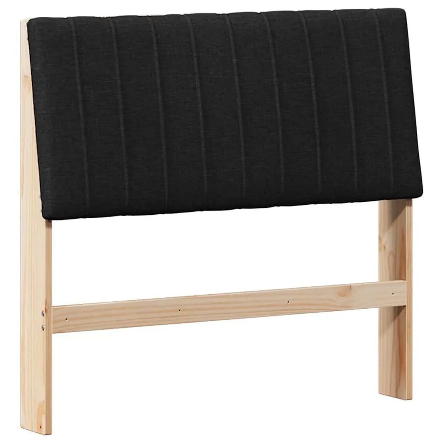 vidaXL Gepolstertes Kopfteil Schwarz 100 cm Massives Kiefernholz 879411