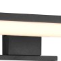 Schwarze, matte Trio LED-Wandleuchte Lino, 600 mm breit, für Bad und Wohnraum.