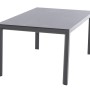 Rechteckiger, titanfarbener Siena Garden Gartentisch Silva, 95x180 cm, mit Aluminiumgestell.