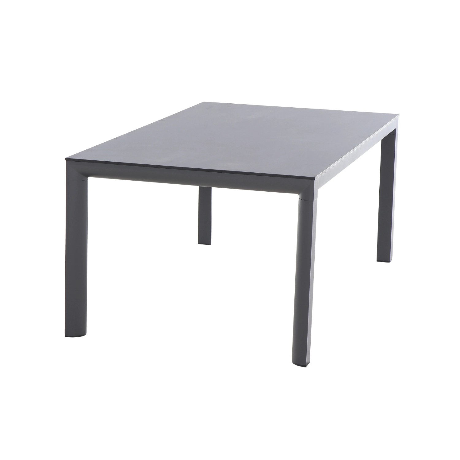 Rechteckiger, titanfarbener Siena Garden Gartentisch Silva, 95x180 cm, mit Aluminiumgestell.