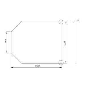 Feuercampus Funkenschutz Stahlbodenplatte Schwarz Sechseck 120 x 100 cm