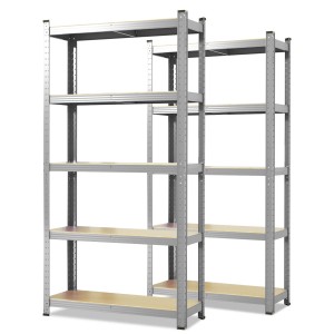 2er Set KARAT Schwerlastregal Odin, verzinkt, 150x75x30 cm, ideal für Werkstatt und Lager.