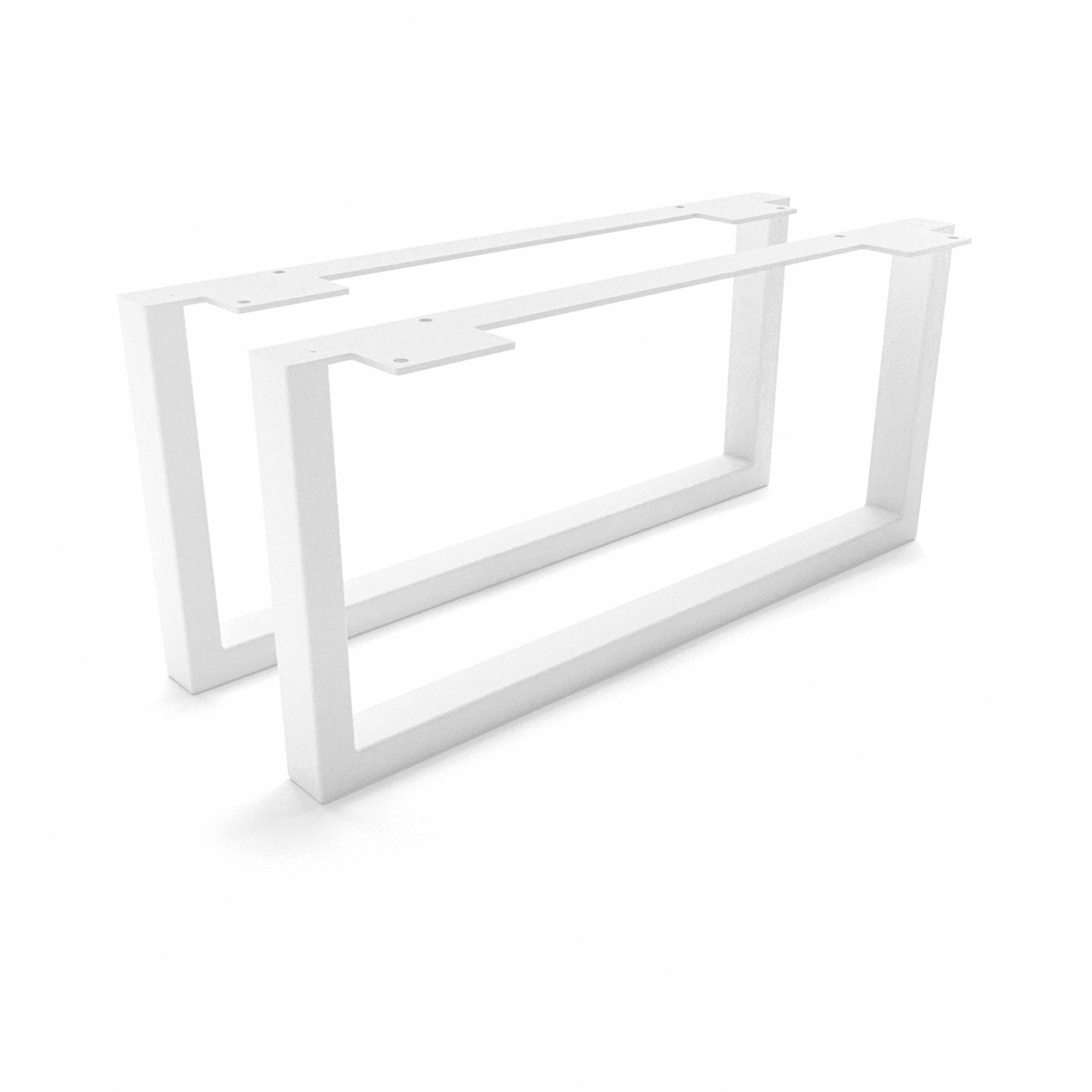 HEVVA Möbelfüße GRAZ 20 cm Hoch 45 cm Tief 2er Set Weiß