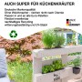 Anthrazit BigDean Paletten Blumenkästen mit Kräutern in weißer Europalette. Hängesystem für Balkon, Terrasse & Garten.