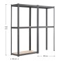 2er Set graue Juskys Lagerregale Easy, 160x80x40 cm, mit 8 Einlegeböden.