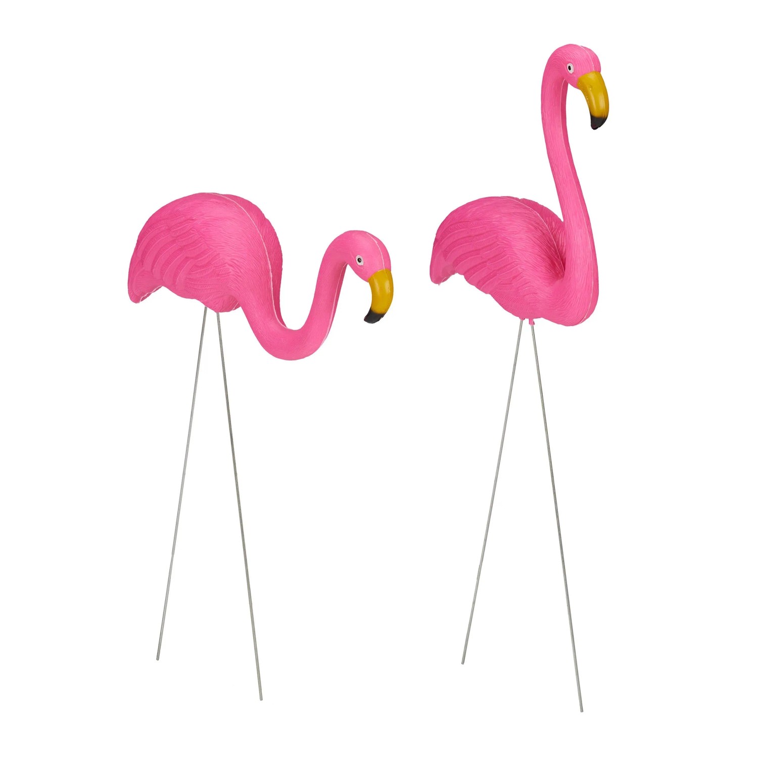 Relaxdays Flamingo Figur 2er Set Kunststoff Pink 70 cm x 42 cm x 7,5 cm