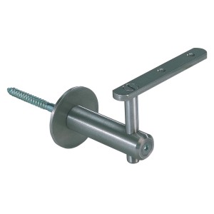 Runde Handlaufkonsole V2A aus Edelstahl mit Befestigungsmaterial für Handläufe.