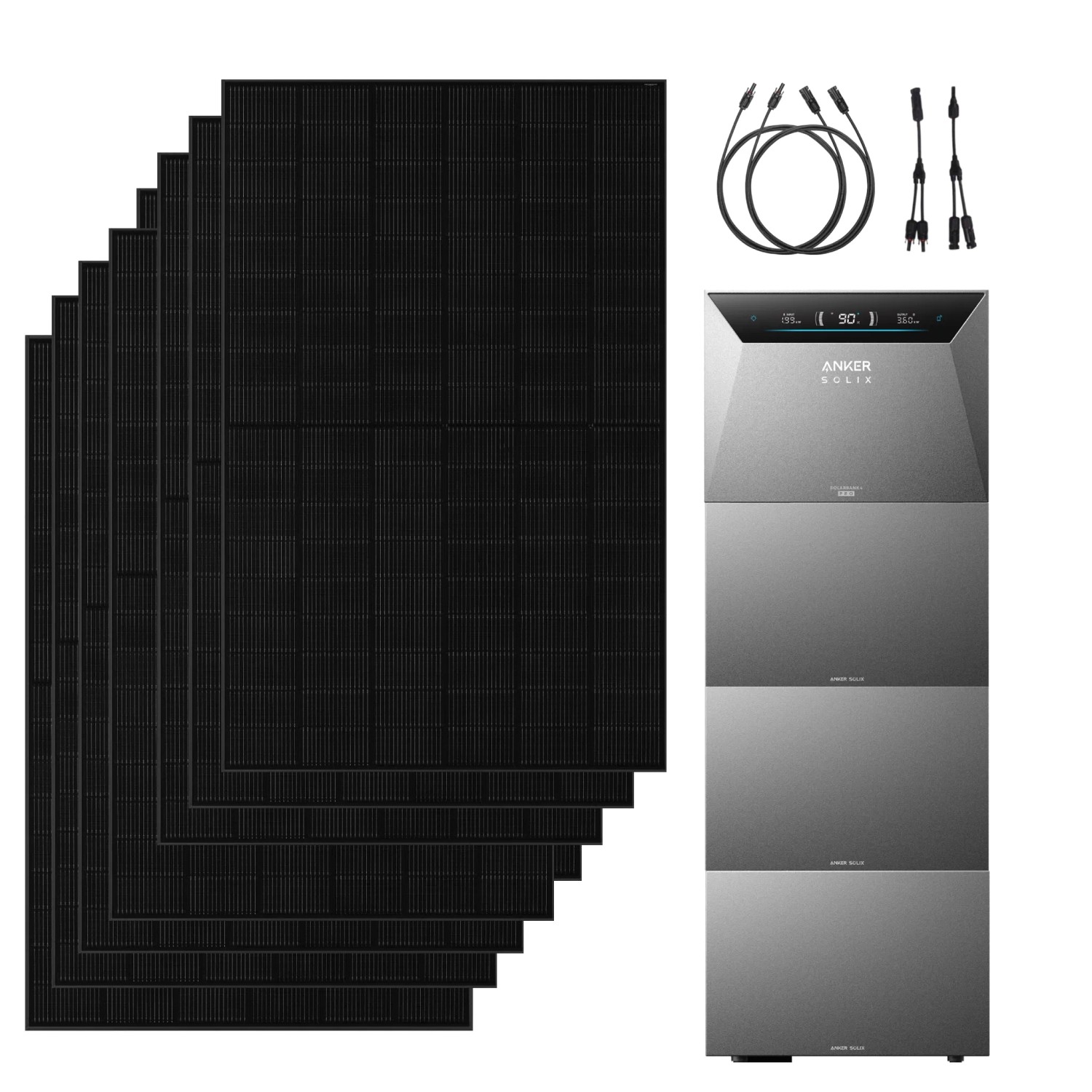 Anker Solix 4000W PV Komplettset mit Solarbank 4 E5000 Pro Mit 3 BP5000 Erweiterungsakku