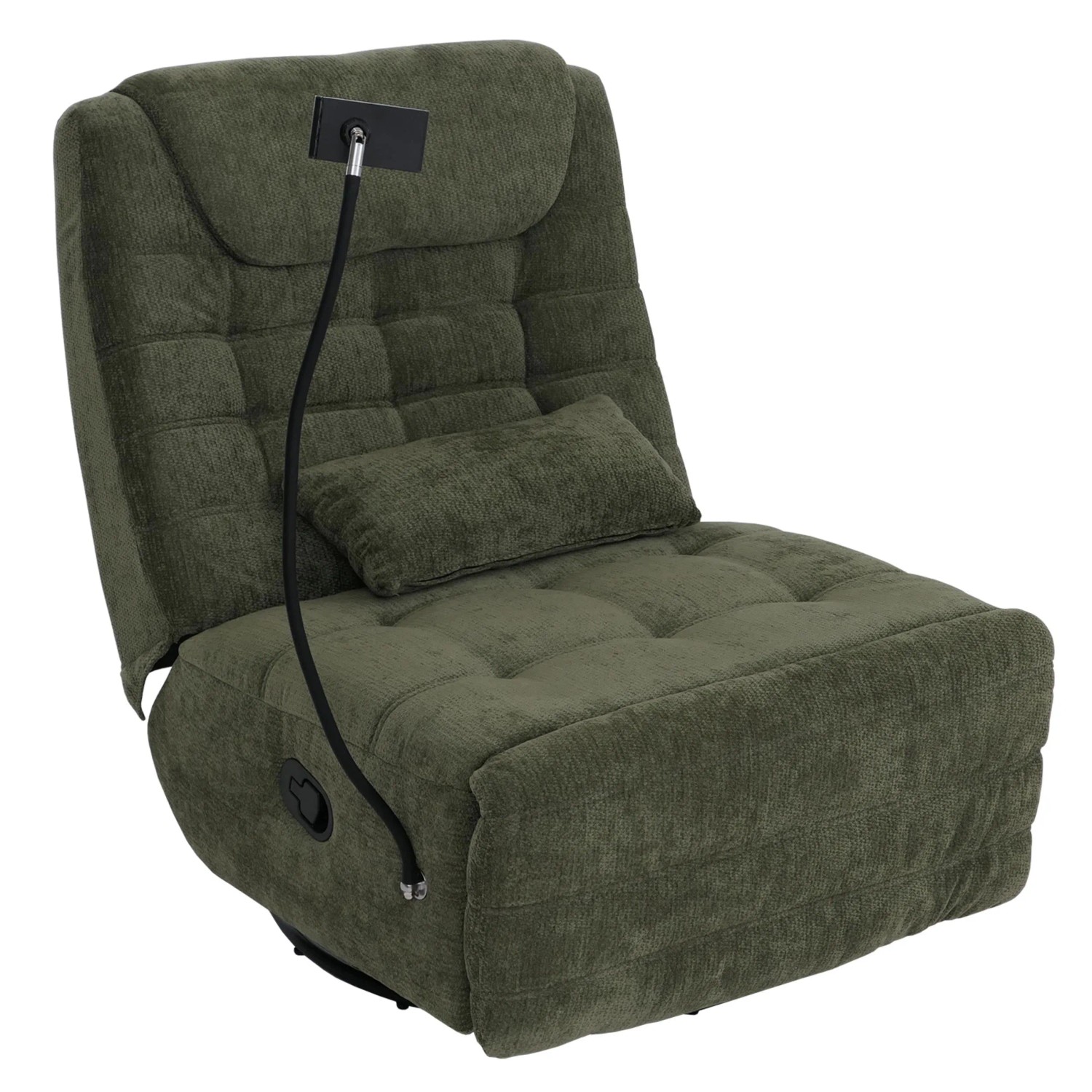 MCW Relaxsessel P92 Drehbar Kippfunktion Handyhalterung Stoff Grün