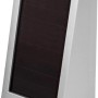 Homematic IP Alarmsirene außen, silber-rot mit Solarzelle. Optische und akustische Warnung für Hausautomation.