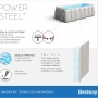 Bestway Stahlrahmenpool-Set Power Steel, rechteckig, 549x274x122 cm, Details zu Material, System und Mosaikmuster.