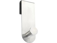 WENKO Duschhaken Taranto – 2 Haken Aus Edelstahl Für Handtücher & Duschabzieher, Silber Glänzend