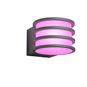 Smarte Philips Hue Wandleuchte Lucca, Weiß- & Farblicht, 1100 Lumen, für den Außenbereich.