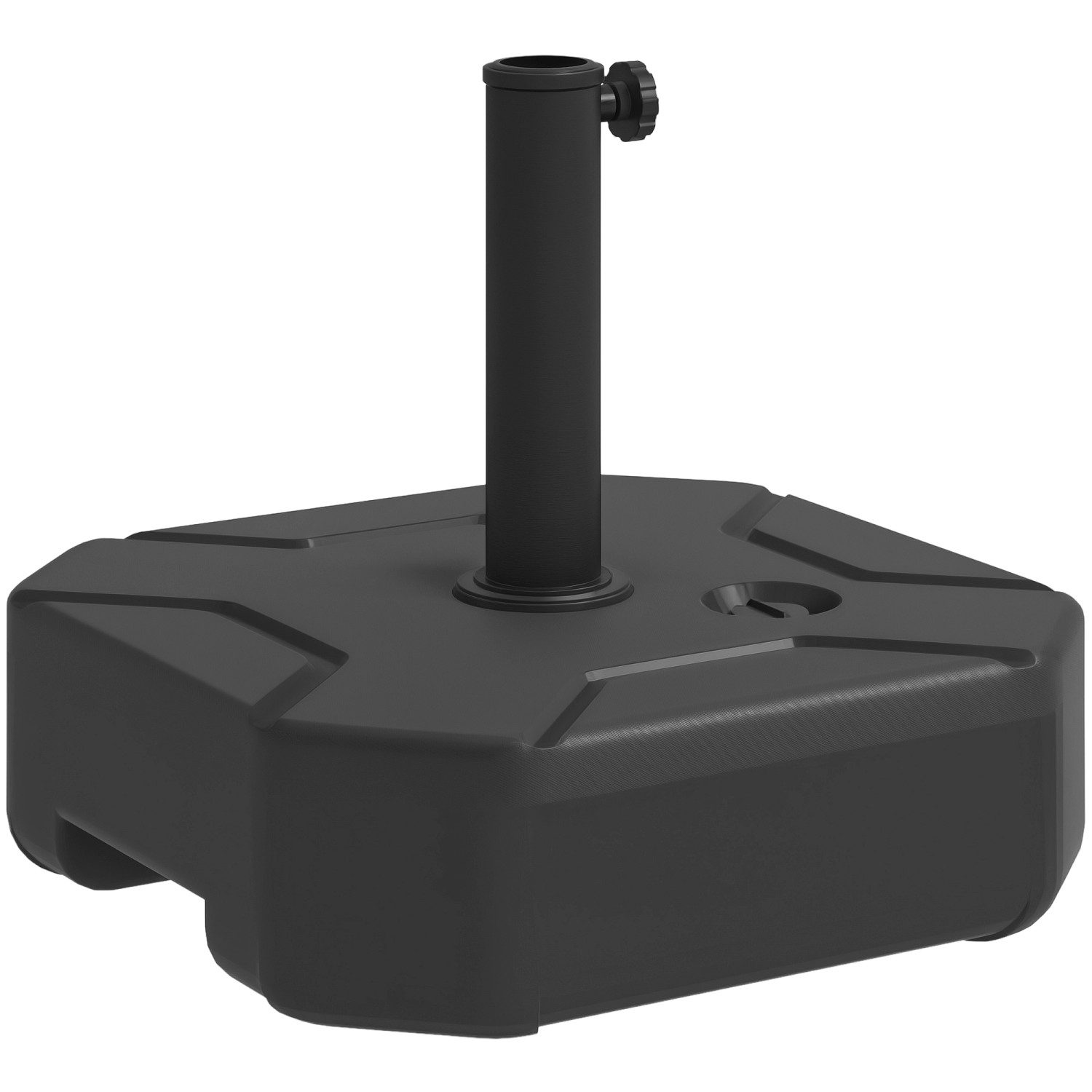 Outsunny Sonnenschirmständer Kunststoff Schwarz 45L x 45B x 25H cm