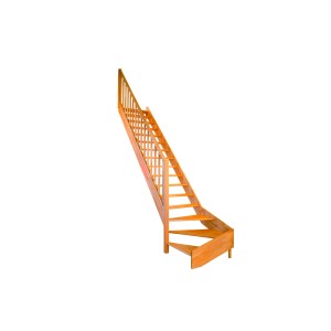 Dolle Wangentreppe Paris, 1/4 gewendelt, Fichte, ohne Setzstufen. Holztreppe für Innenräume.