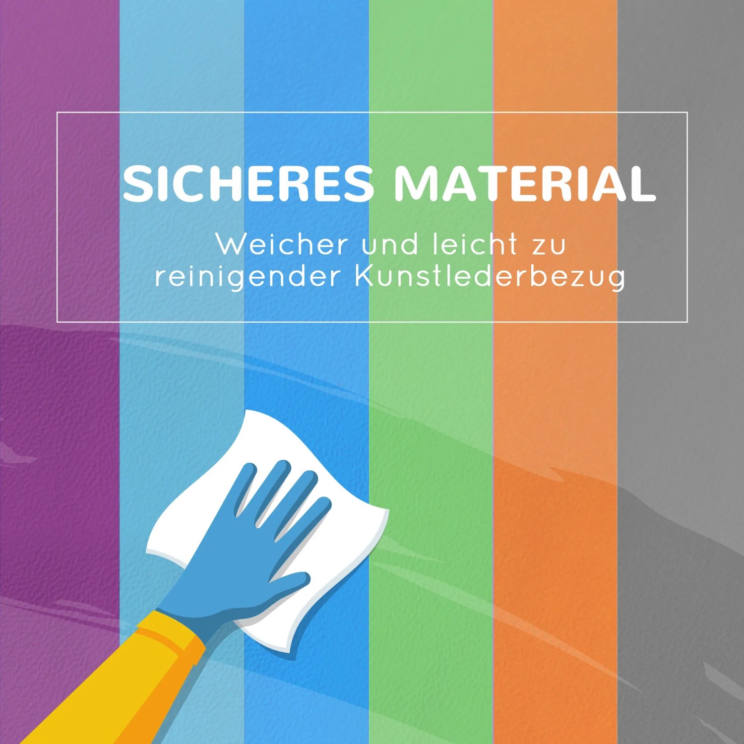 Reinigung von HOMCOM Bausteinen aus Schaumstoff mit weichem Kunstlederbezug.