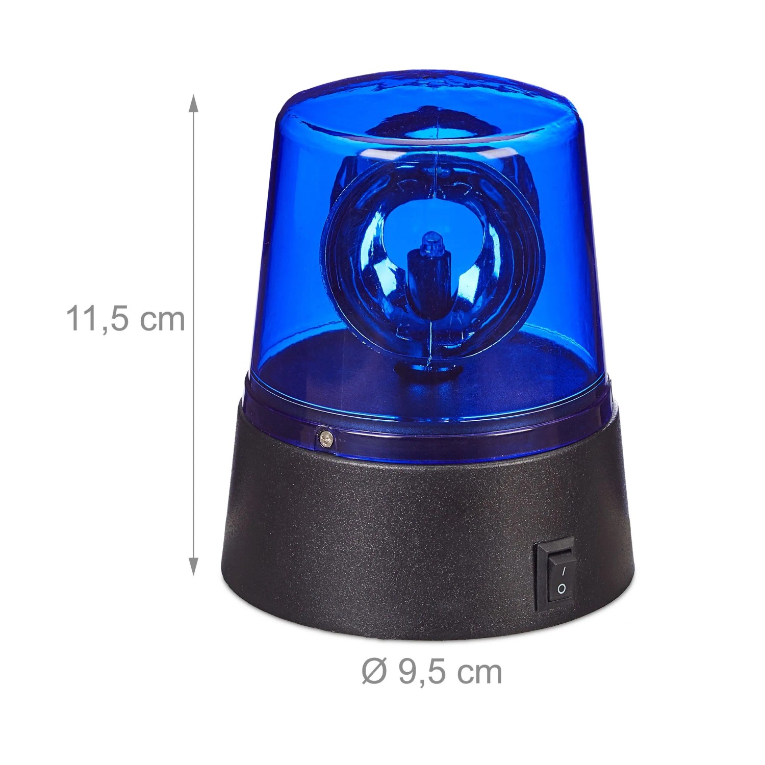 Relaxdays Blaulicht LED 2er Set Kunststoff Blau Schwarz Batteriebetrieben 11,5 cm x 9,5 cm je 200 g_4