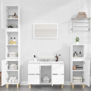 vidaXL Waschbeckenunterschrank Weiß 80x33x60 cm Holzwerkstoff 821268