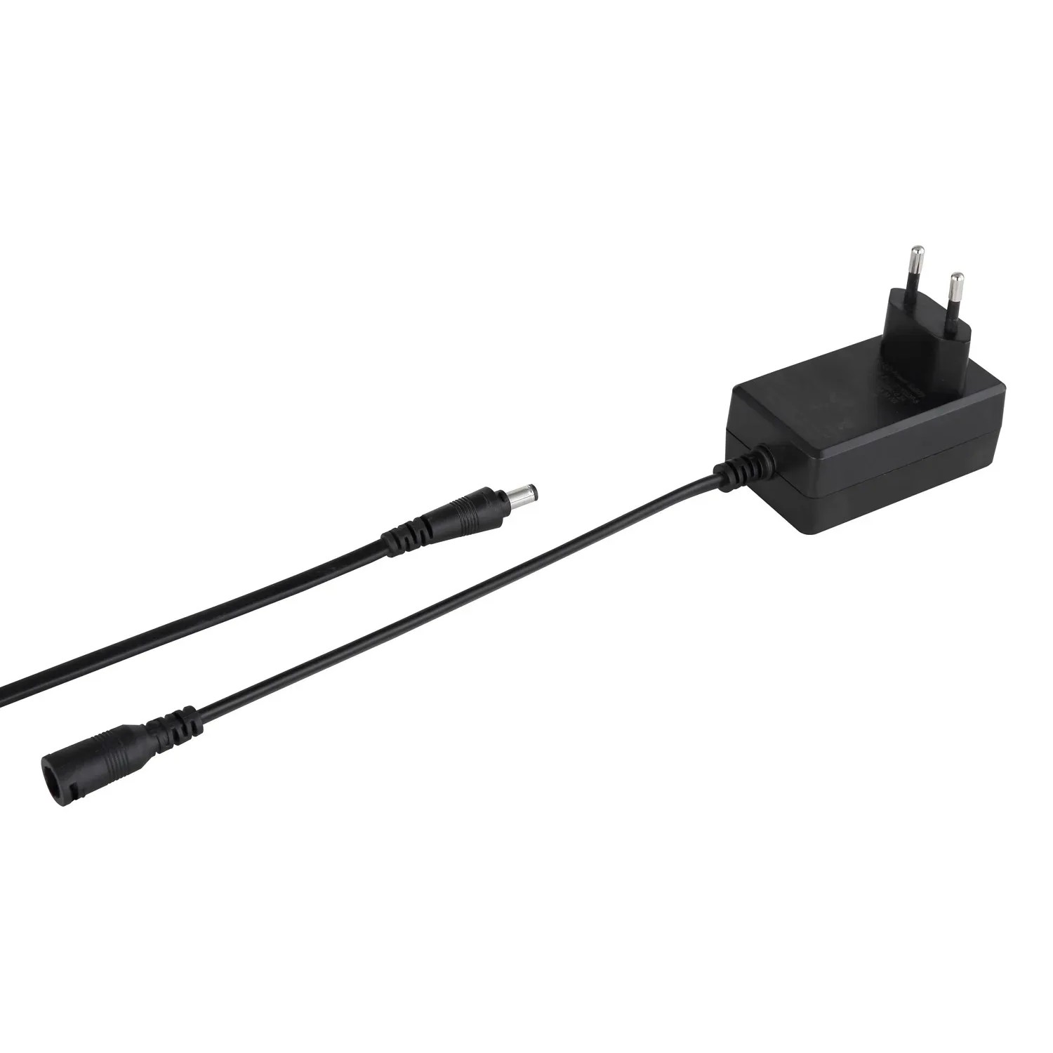 Netzteil für Globo LED-Deckenfluter Ebro, schwarz, mit Stecker und Kabel.