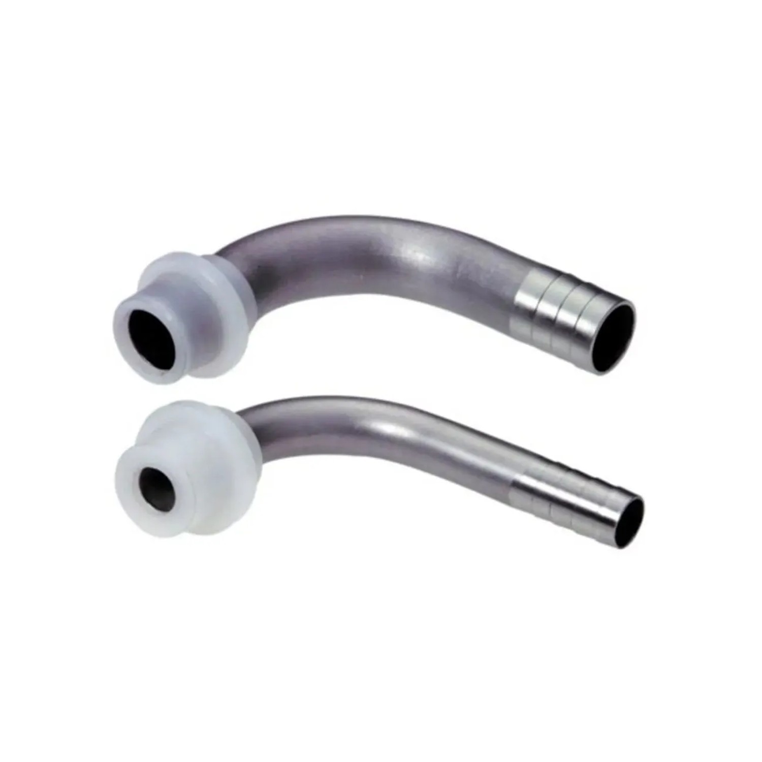Ich-Zapfe Bierschlauchtülle Gebogen CNS mit Angespritzter Dichtung NW 4 mm Silber