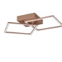 Moderne, schwenkbare LED-Deckenleuchte Trail in Coffee-Optik, 44,6 x 39,6 cm.