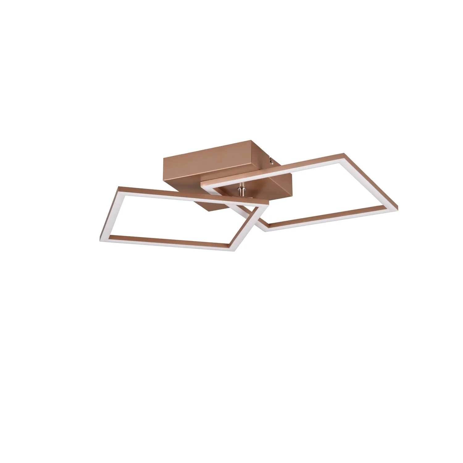 Moderne, schwenkbare LED-Deckenleuchte Trail in Coffee-Optik, 44,6 x 39,6 cm.