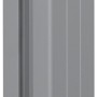 GroJaLumino Pfosten silbergrau, 7x7x240 cm, mit Kappe zum Einbetonieren für Zaunbau & Sichtschutz.