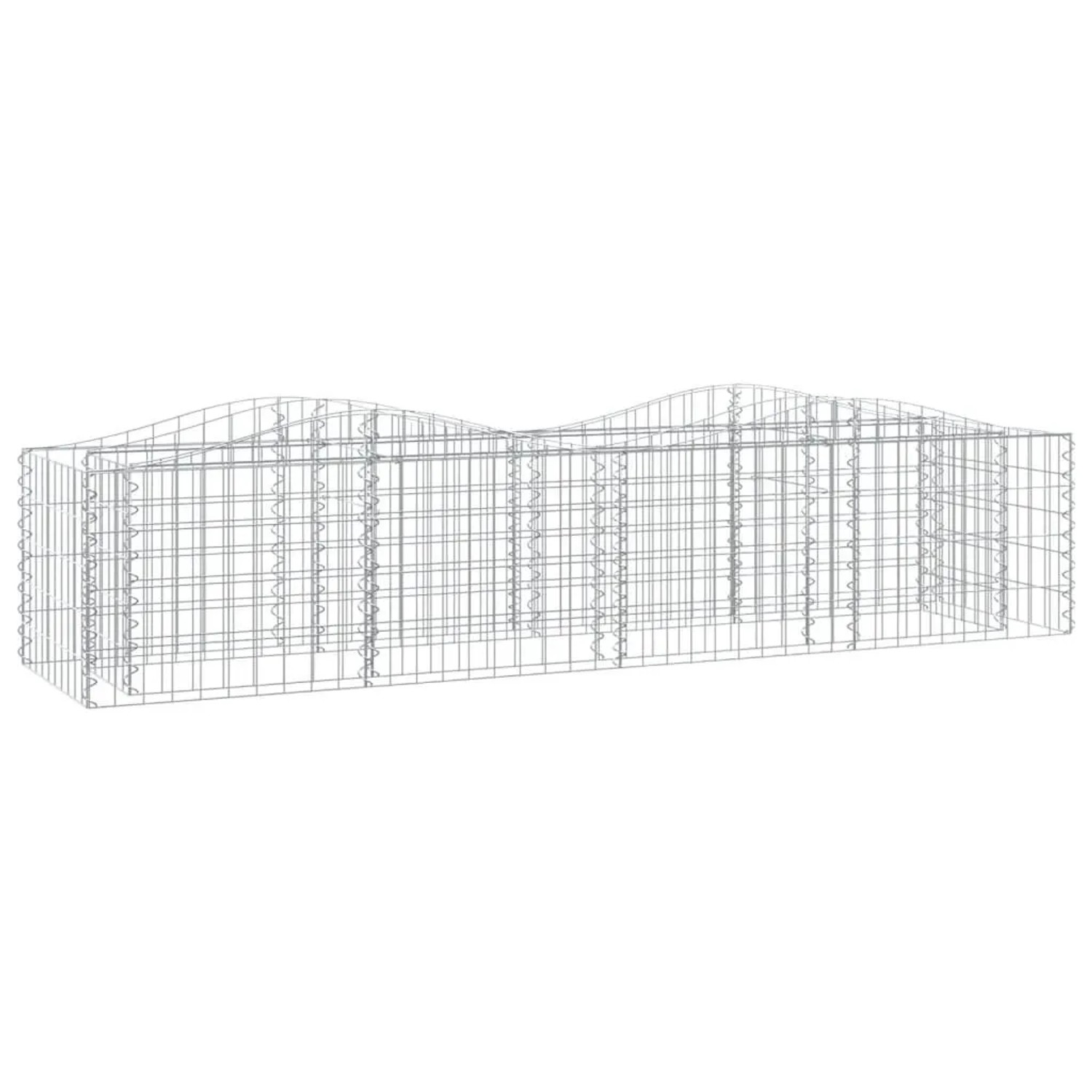 vidaXL Gabionen-Hochbeet mit Hochbogen 200x50x50 cm Verzinktes Eisen 153542