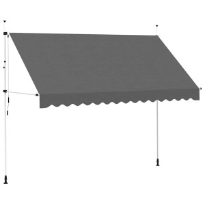 vidaXL Einziehbare Markise Handbetrieben 350 cm Anthrazit 143691
