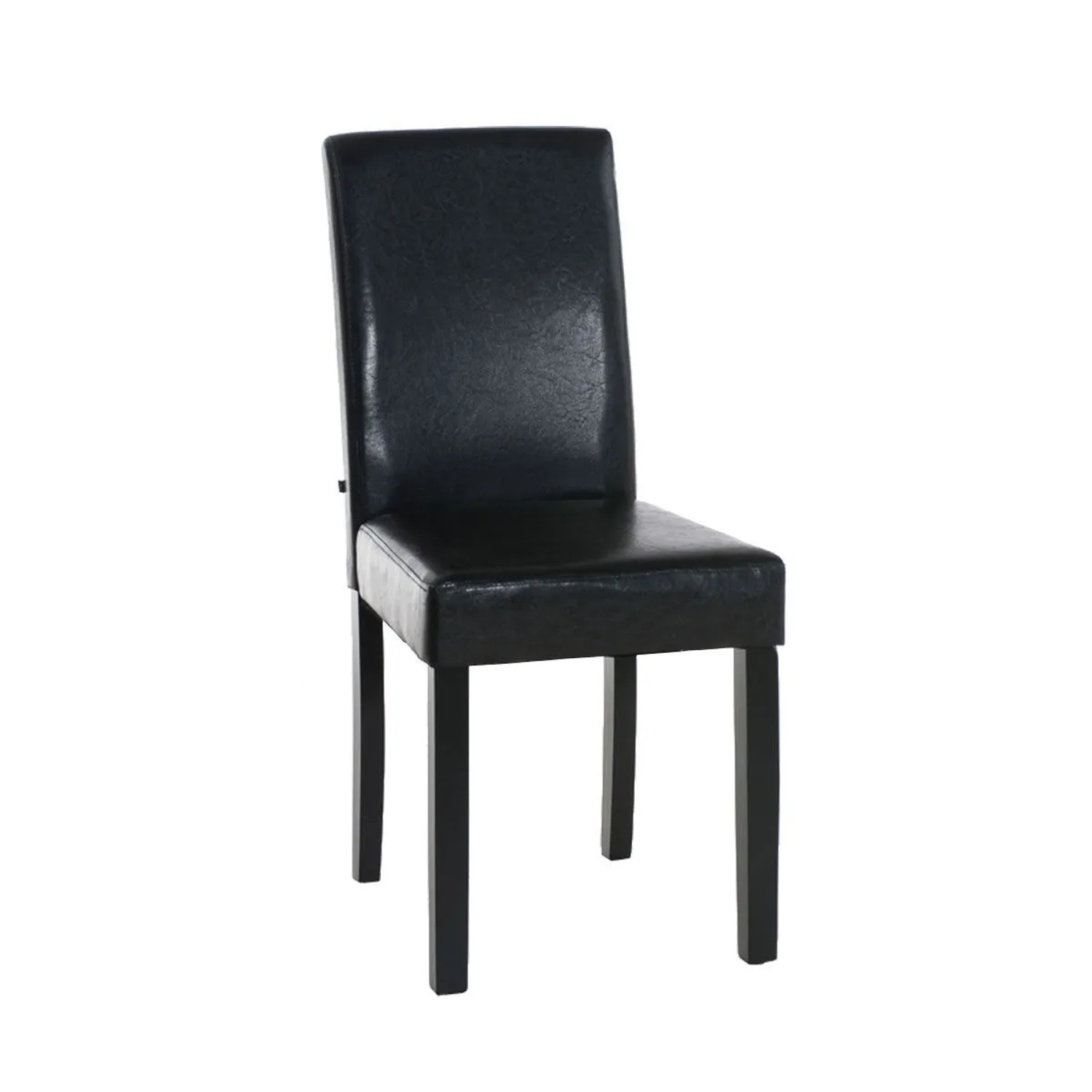 DELUKE Esszimmerstuhl DALAN Kunstleder Braun 41x47x91cm Schwarz Essstühle Esszimmerstühle Küchenstühle Wohnzimmerstühle