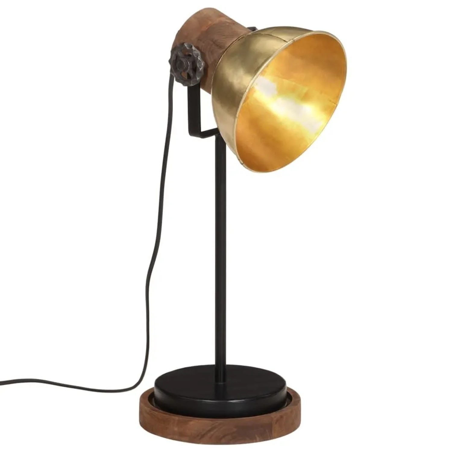 vidaXL Schreibtischlampe 25 W Antik-Messing 17x17x50 cm E27 371943