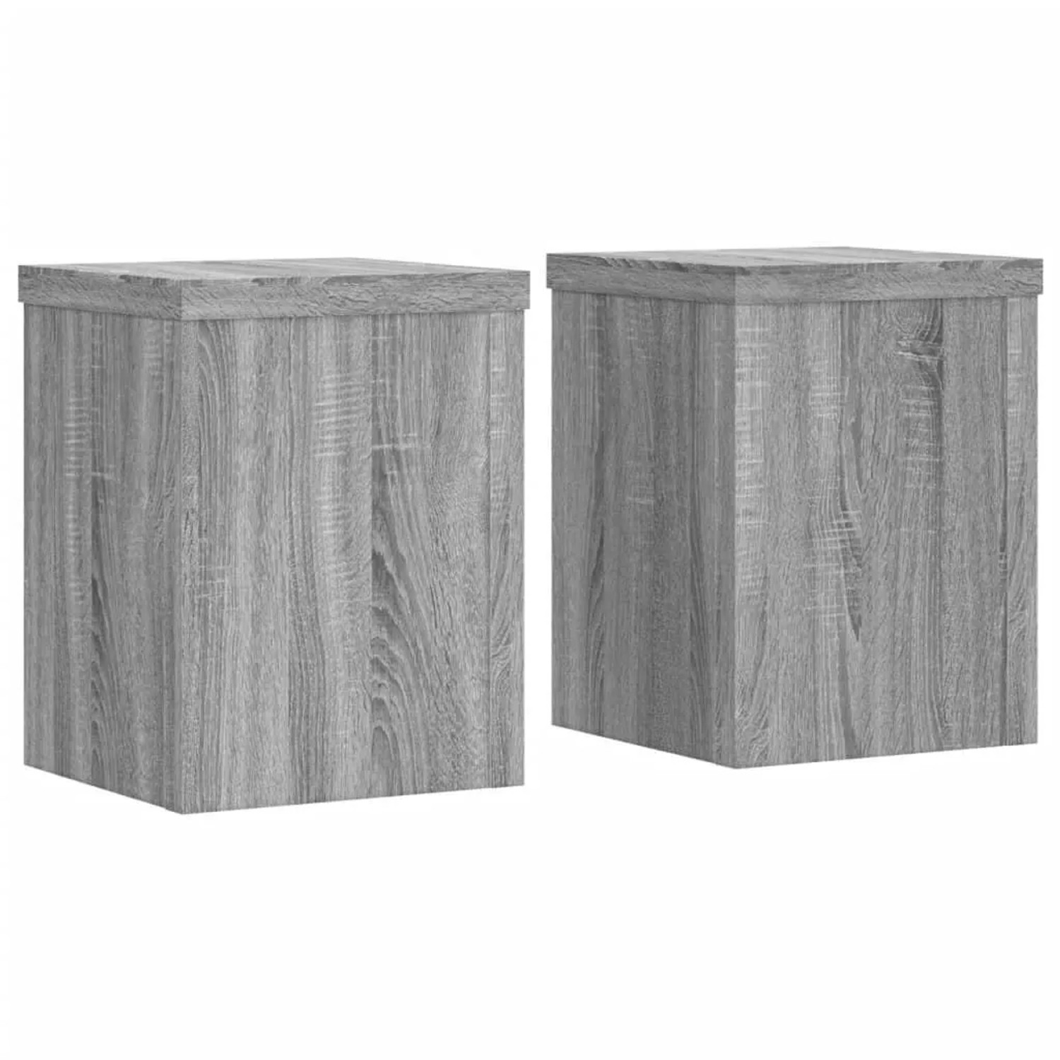 vidaXL Pflanzenständer 2 Stk Grau Sonoma 15x15x20 cm Holzwerkstoff 852893