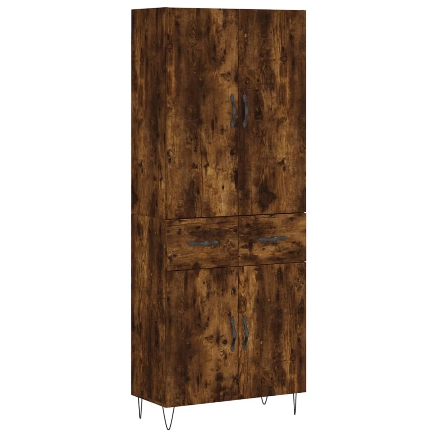 vidaXL Highboard Räuchereiche 69,5x34x180 cm Holzwerkstoff 3198182 günstig online kaufen