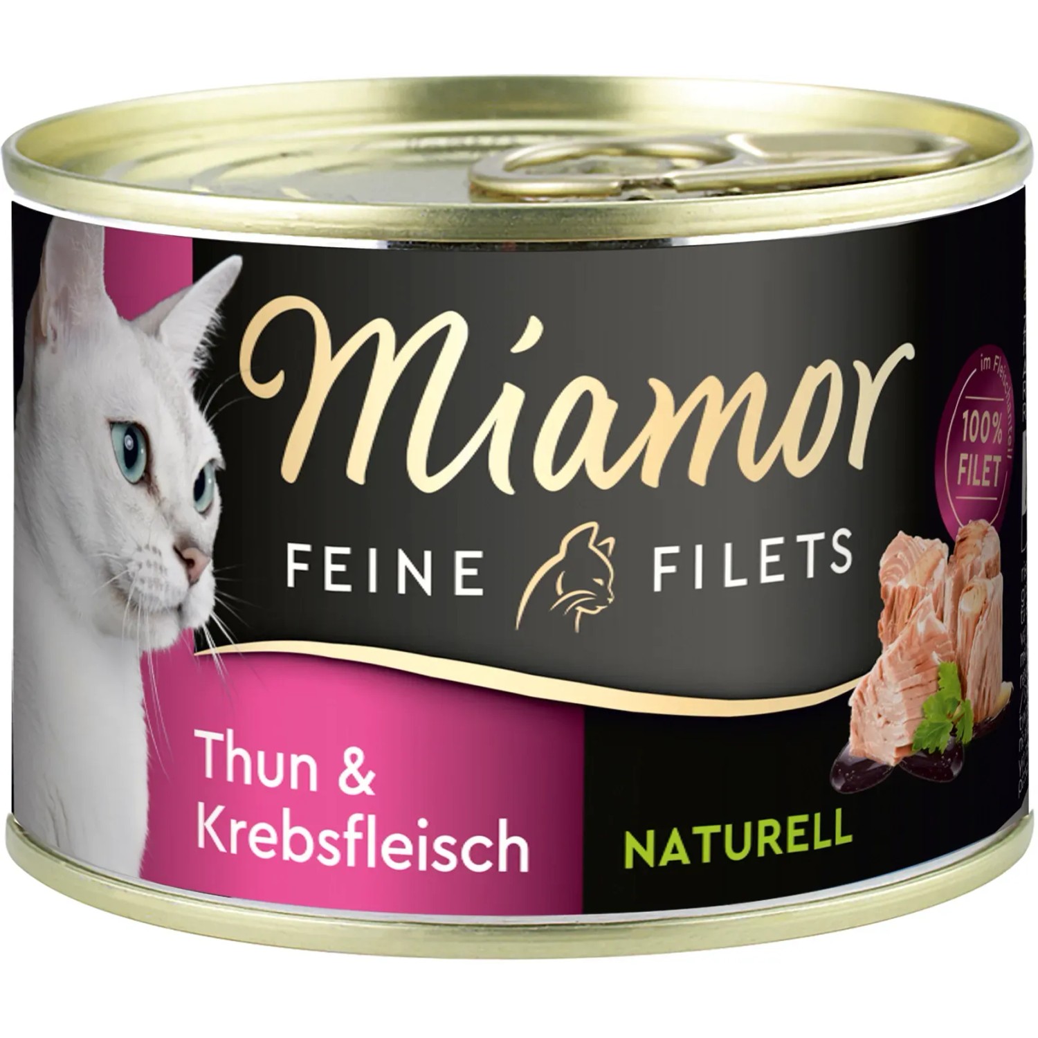 Miamor Katzen-Nassfutter Feine Filets Natur Thunfisch und Krebsfleisch 156 g