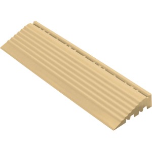 Beiges Florco Kunststoff-Seitenteil mit Öse für 30x30 cm Klickfliesen, zur barrierefreien Terrassengestaltung.