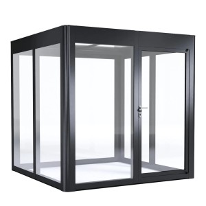 SunElements Gartenhaus SunGarden Infinity 2.2, anthrazit-metallic, 5,4 m² mit Acrylglaswänden.