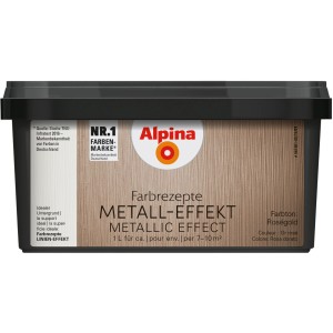 Alpina Farbrezepte Metall-Effekt Roségold, matte Effektfarbe im 1L Gebinde.