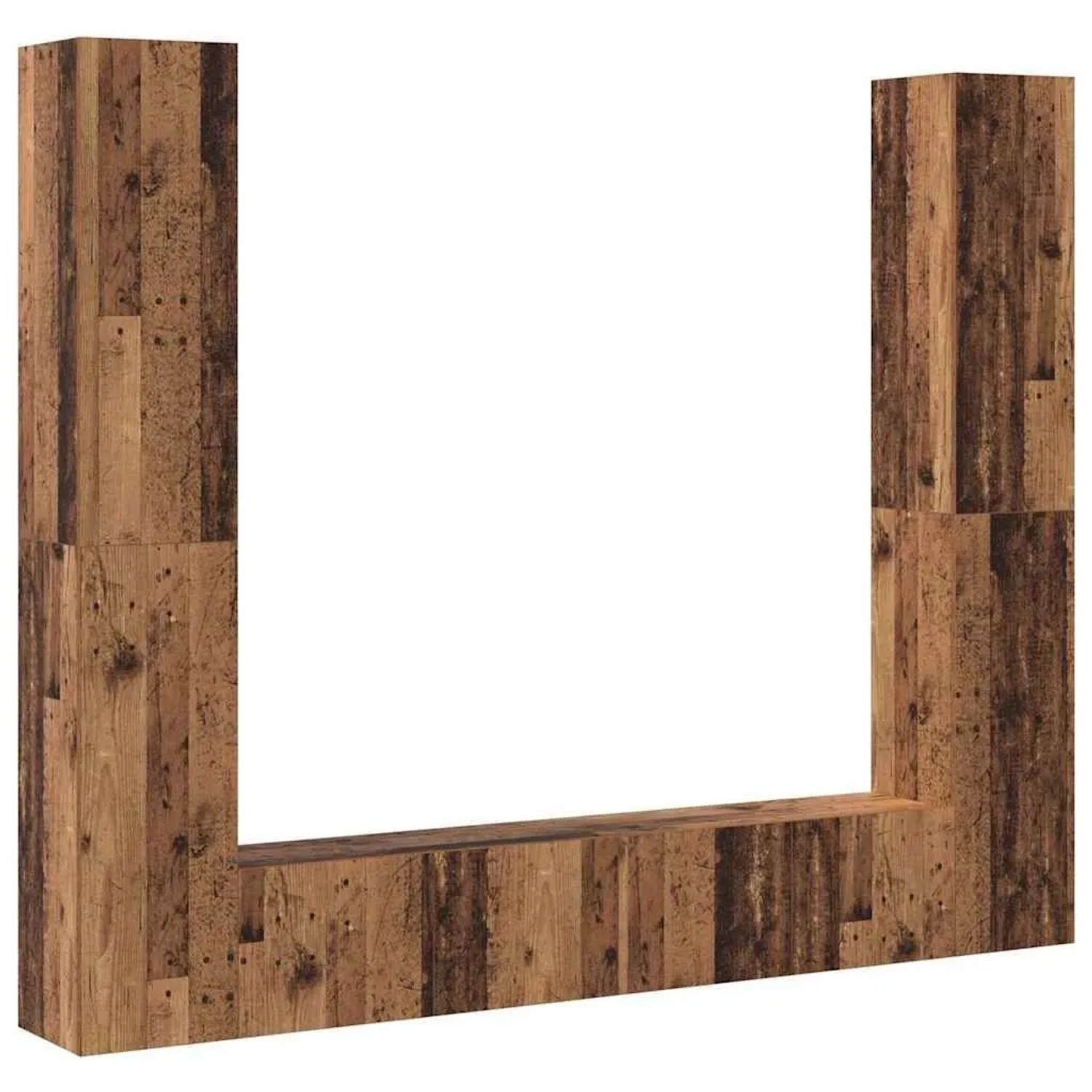 vidaXL TV-Schrankset Wandmontiert 6 Stk Braun Holzwerkstoff 3393447