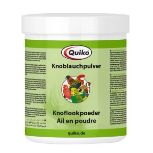 Quiko Knoblauchpulver für Ziervögel, 250g Dose. Ergänzungsfutter für Vögel.