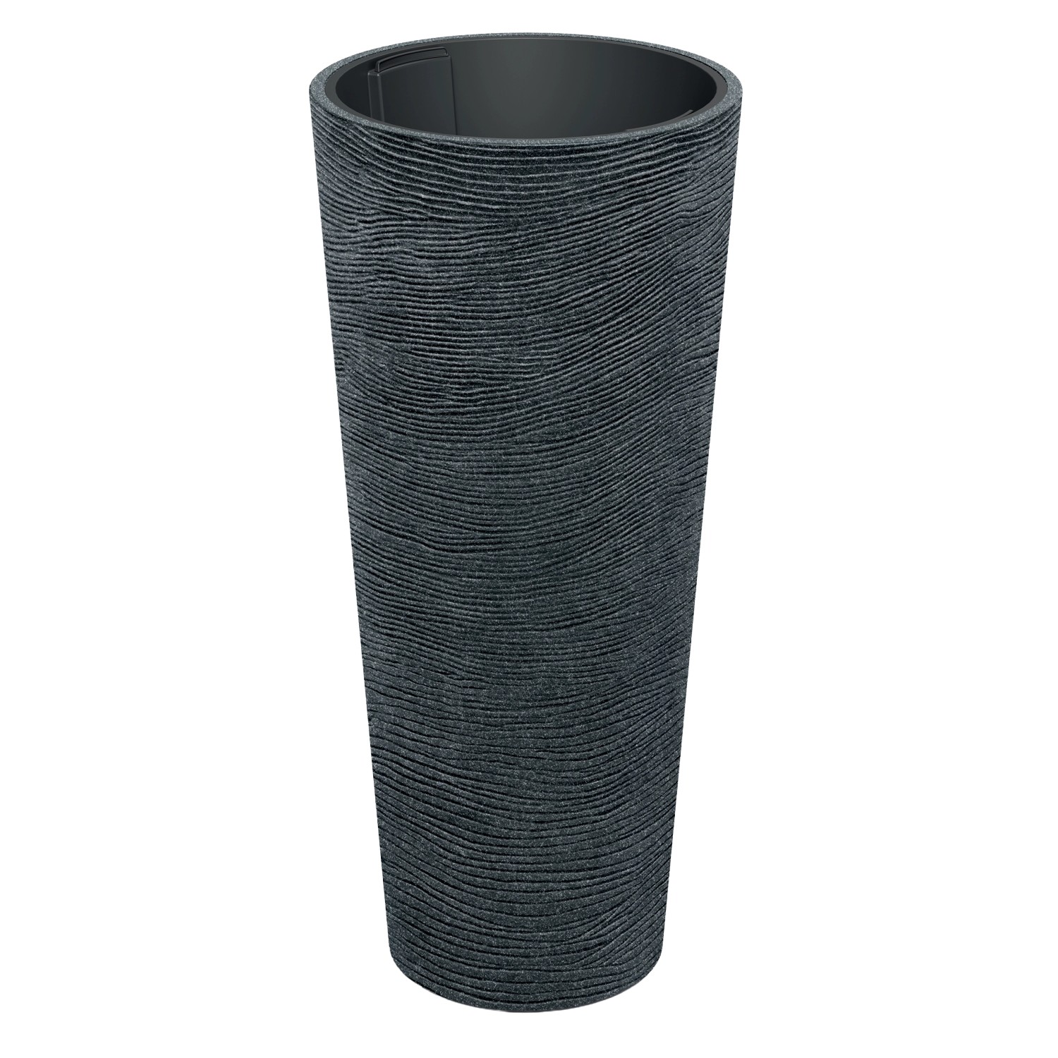 Prosperplast Blumentopf Tubra Schlank Ø 48 cm x 105 cm Anthrazit-Schwarz