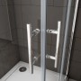 Duschparadies Duschkabine 90x90cm Eckeinstieg Duschkabinen 5mm ESG Sicherheitsglas Dusche Duschtür Höhe 185cm Schiebetür_7