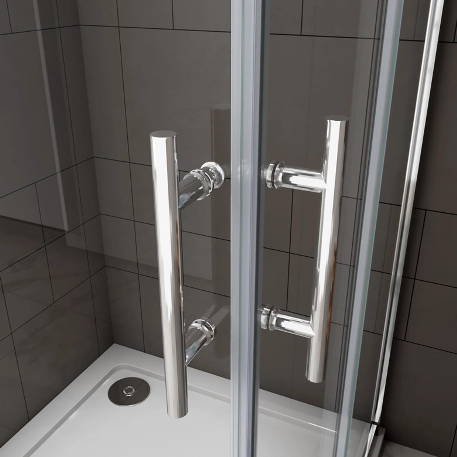 Duschparadies Duschkabine 90x90cm Eckeinstieg Duschkabinen 5mm ESG Sicherheitsglas Dusche Duschtür Höhe 185cm Schiebetür_7