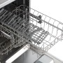 Innenansicht Respekta Unterbau-Geschirrspüler Bena 45 cm Silber mit Geschirrkörben.