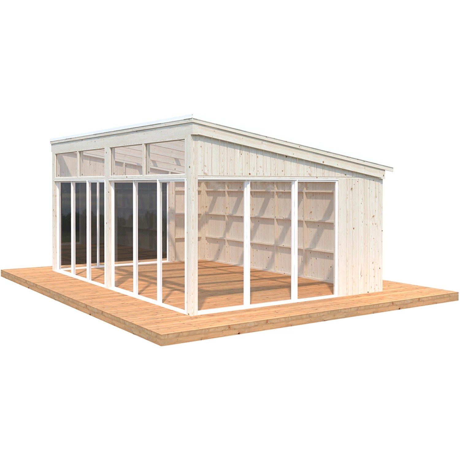 Palmako Pavillon Nova 21,5 m² Natur Unbehandelt 602 cm x 396 cm günstig online kaufen