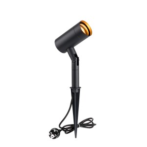 LED's Work Außenleuchte mit Erdspieß, GU10, IP54, anthrazit. Gartenstrahler für flexible Beleuchtung.