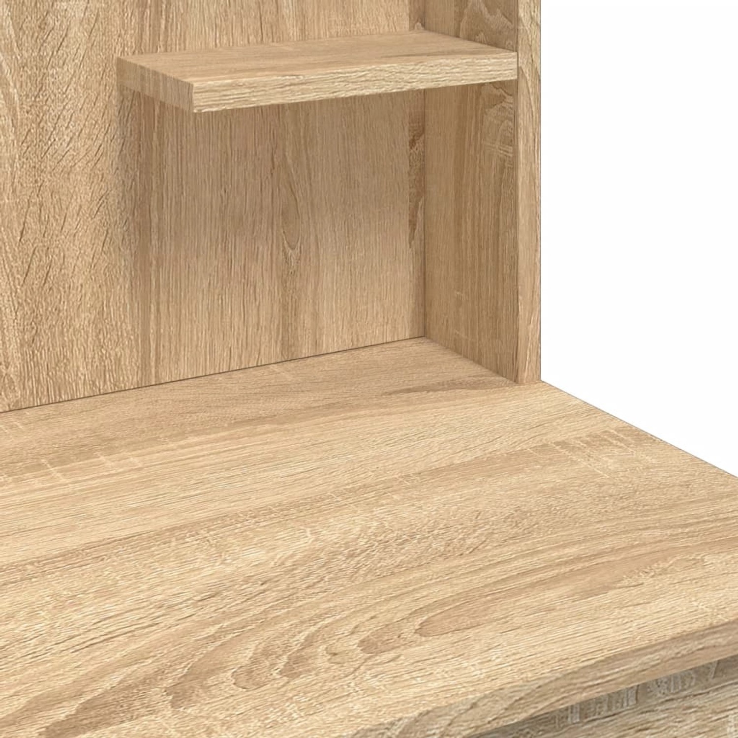Detailansicht Schminktisch Sonoma-Eiche mit Ablage, Holzstruktur